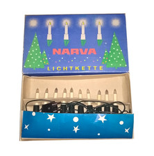 ORIGINAL DDR Narva Lichterkette Baumschmuck + 2 Ersatzkerzen TOP ZUSTAND!