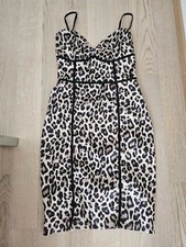 kurzes Stretch Kleid Gr. 38/40 von H&M Gold Label Leo Look, Maße im Text!