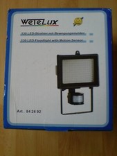LED Strahler mit Bewegungsmelder 130 LEDs 7,8W Scheinwerfer IP44 in OVP