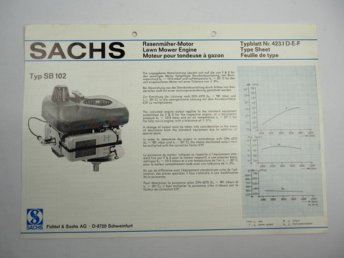 Sachs sb102 rasenmähermotor - sachs,
