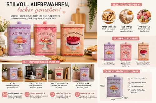 Keksdose macarons stylisch - keksdose, macarons,