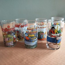 Chip & Charly, Käpt'n Blaubär, Urmel je 2 Trinkgläser Senfgläser Retro Vintage