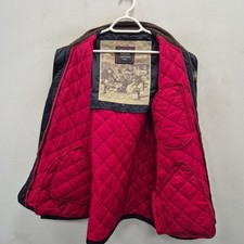 Barbour X Land Rover Rugby Sandy Navy gesteppte leichte Country Jacke Gr. XL