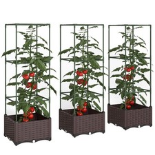 Hochbeet mit Rankgitter 3er