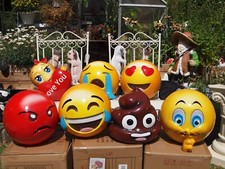 Emoji  Deko Figur Smiley wetterfest ca 30cm Gartendeko witzig NEUHEIT