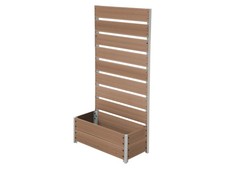 dobar WPC Pflanzkasten mit Rankgitter, L 72 x B 33 x H 137 cm (Teak) - B-Ware 