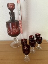 Karaffe mit likörgläsern - karaffe,
