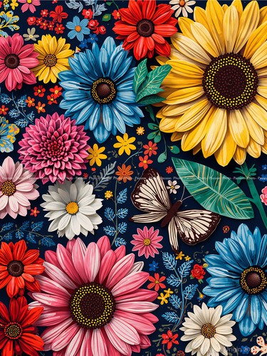 Foto blumen grafik murakami - a4,
