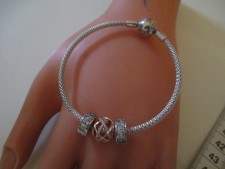 Pandora  Charm Armband  925 Silber  L 18 cm Ø 6 cm