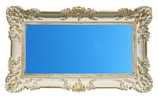 Wandspiegel im Barockstil, Fake Vintage verschiedene Farben, Kunststoff 96X56 cm