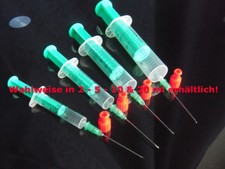 1x Einmalspritze mit Kanüle + Stopfen -Wahlweise in 2-5-10 & 20ml - Neu & Steril