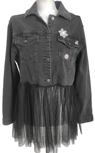 Zara woman jeansjacke - zara, tüll