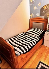  Einzelbett Shabby Vintage Vollholz 