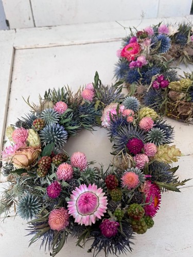 Trockenblumenkranz dekokranz - trockenblumenkranz,