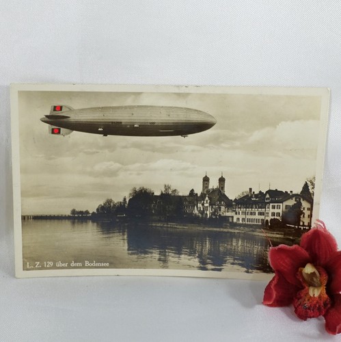 Alte ansichtskarte zeppelin - ansichtskarte,