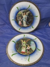 2 schöne alte  Glasbilder /