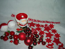 rot div. Größen Kugeln Glas Wolle Filzsterne Äpfel Bumenübertopf Weihnachtsmann
