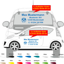 Autobeschriftung 3-tlg
