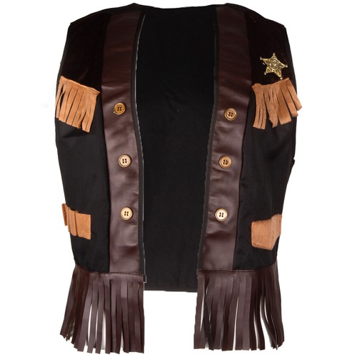 Cowboy weste mit - weste, schwarz