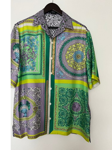 Versace seiden kurzarmhemd - seiden-kurzarmhemd, –
