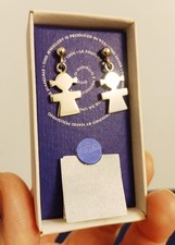 Ohrringe Alessi Girotondo Frau aus 925 Silber. Sehr guter Zustand. 