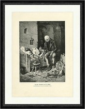 Zu spät A. v. Wahl Tod Trauer Schatztruhe Bett Stroh Kreuz  Faksimile_A 1584