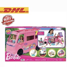 Barbie Super Abenteuer-Camper Spielset mit Dachzelt, Grill mit Farbwechseleffekt