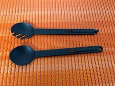 Tupperware Combinette Salatbesteck Spaghetti Zange Schwarz - TOP Zustand