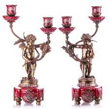 Porzellan Bronze Kerzenhalter