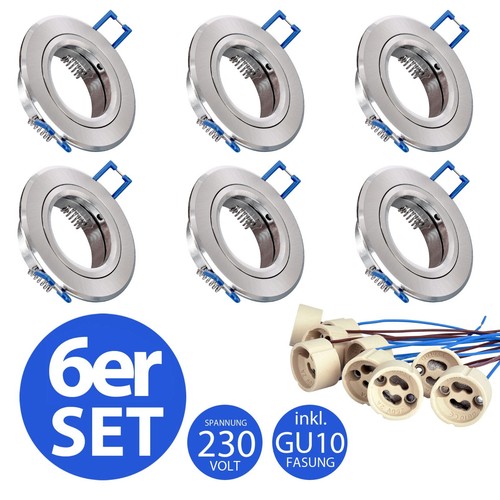 Gu10 einbaustrahler set - gu10,