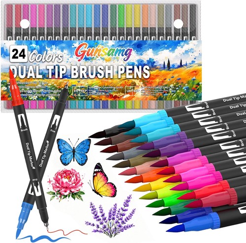 Dual brush pen set filzstifte - dual,