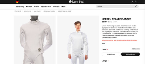 Fechtjacke leon paul herren - fechtjacke,