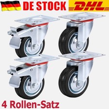 4er Set Schwerlastrollen 360°
