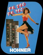 Werbe Aufkleber - Hohner 150 PK 250 Keyboard - 8x12cm - Vintage 80er Hifi Musik