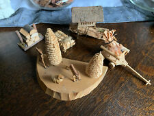 Konvolut Krippe Holz Konvolut Leiterwagen Holzscheit Strohballen Korb