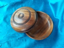 Holzschale mit Deckel handgedrechselt - Vintage - Unikat