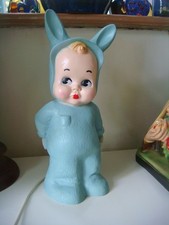 Lapin&Me blaue Hasenohren ikonische 1940er inspirierte 14" Blasform Lampe funktioniert