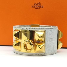HERMES Collier de Chien White