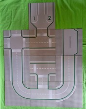 Lego City Straßenplatten Hellgrau, 4x Kreuzung, 2x Gerade, 2x Kurve, 2x Sonstige