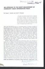 An Approach to the Direct Measurement of Community Mean Information Fields; Marb
