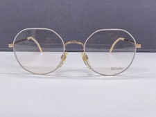NIGURA Brille Damen Rund Weiß Gold Creme Crown Panto retro 1980er 502 Vintage