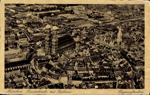 München luftaufnahme von - münchen,,