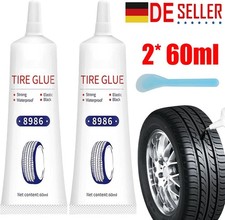 2 Stück 60ml Reifenreparaturkleber flüssig starker Gummikleber schwarzer Gummi