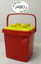( R4 / 15 )  LEGO Duplo Aufbewahrungs  Box  Eimer rot mit Deckel gelb