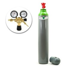 Gasflasche mit Reduzierer MIX Argon(82%)+CO2 10 Liter 2.3m3 Schweißgas MIG WIG