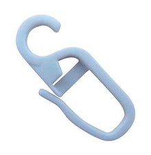 rewagi® Überklipshaken, Gardinenhaken für Gardinenringe Weiß Ø 5mm Faltenhaken