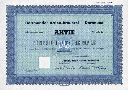 Dortmunder actien brauerei - brauerei, ag