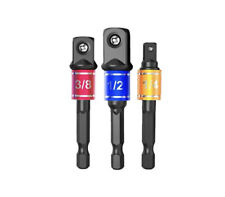 3X Stecknuss Adapter 1/4“ 3/8“ 1/2“ Bitaufnahme Nuss Akkuschrauber Bohrmaschine