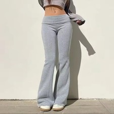 Damen Flare Pants Bootcut High