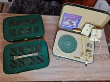 Vintage kofferplattenspieler - vintage,